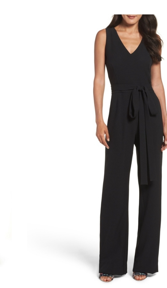 Tie Front Wide Leg Jumpsuit